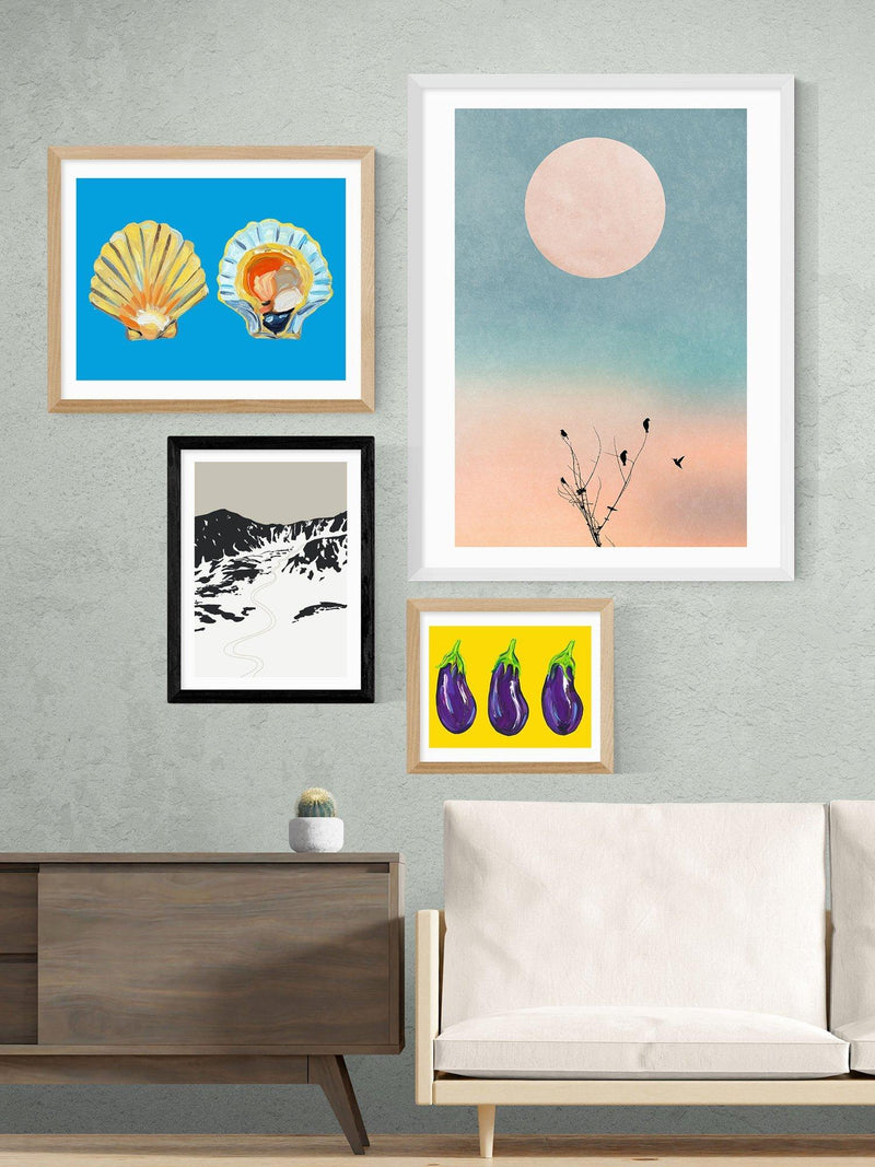 East End Prints ski landscape framed print small - British product