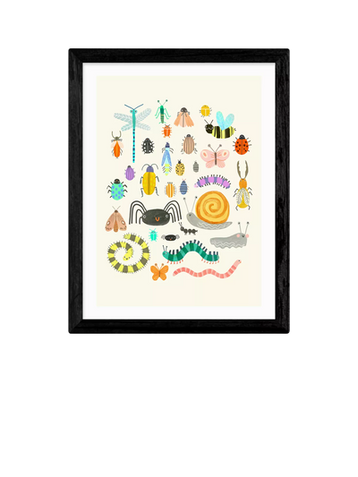 John Lewis Framed Art Print with Bugs Illustration and Acrylic Glaze- Buy online at McGrocer