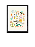 EAST END PRINTS framed art print with bugs illustration - British product