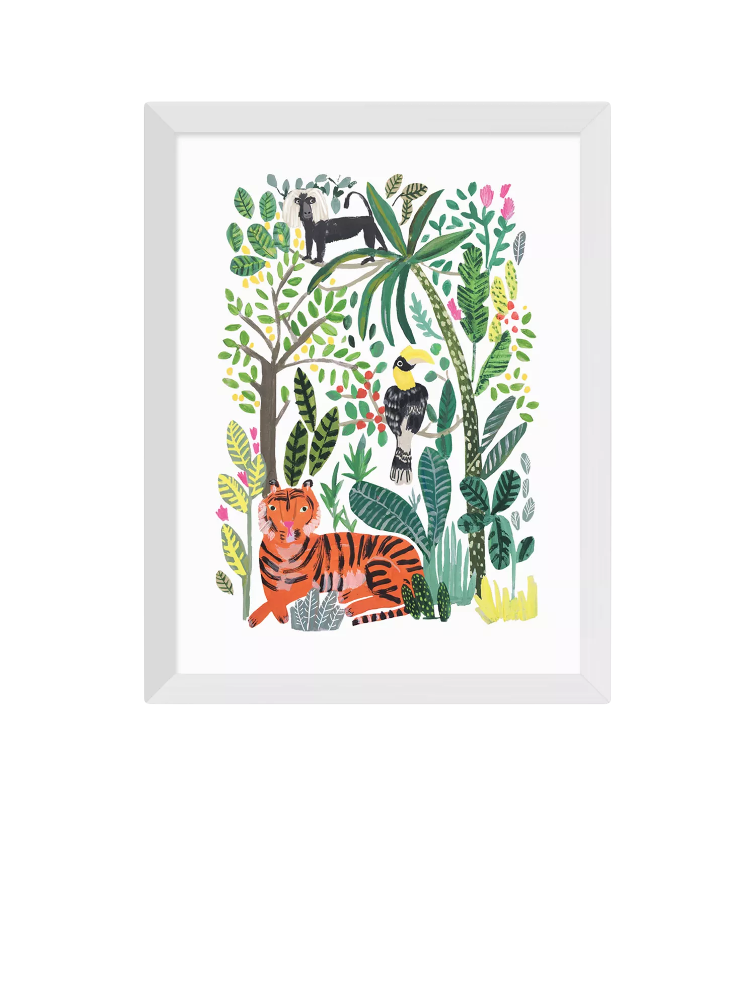 EAST END PRINTS Darcie Olley Indian Jungle Framed Art Print 33.4 x 28.4cm