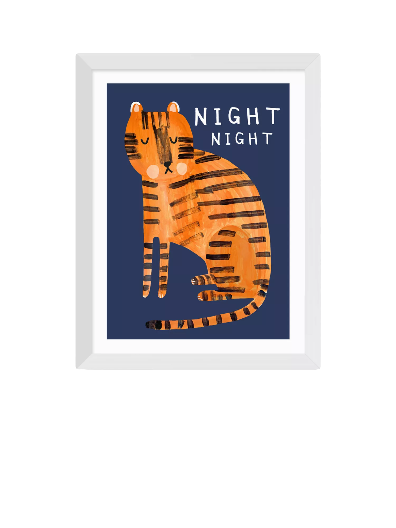 EAST END PRINTS Darcie Olley Night Night Tiger Framed Print Small