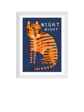EAST END PRINTS Darcie Olley Night Night Tiger Framed Print Small