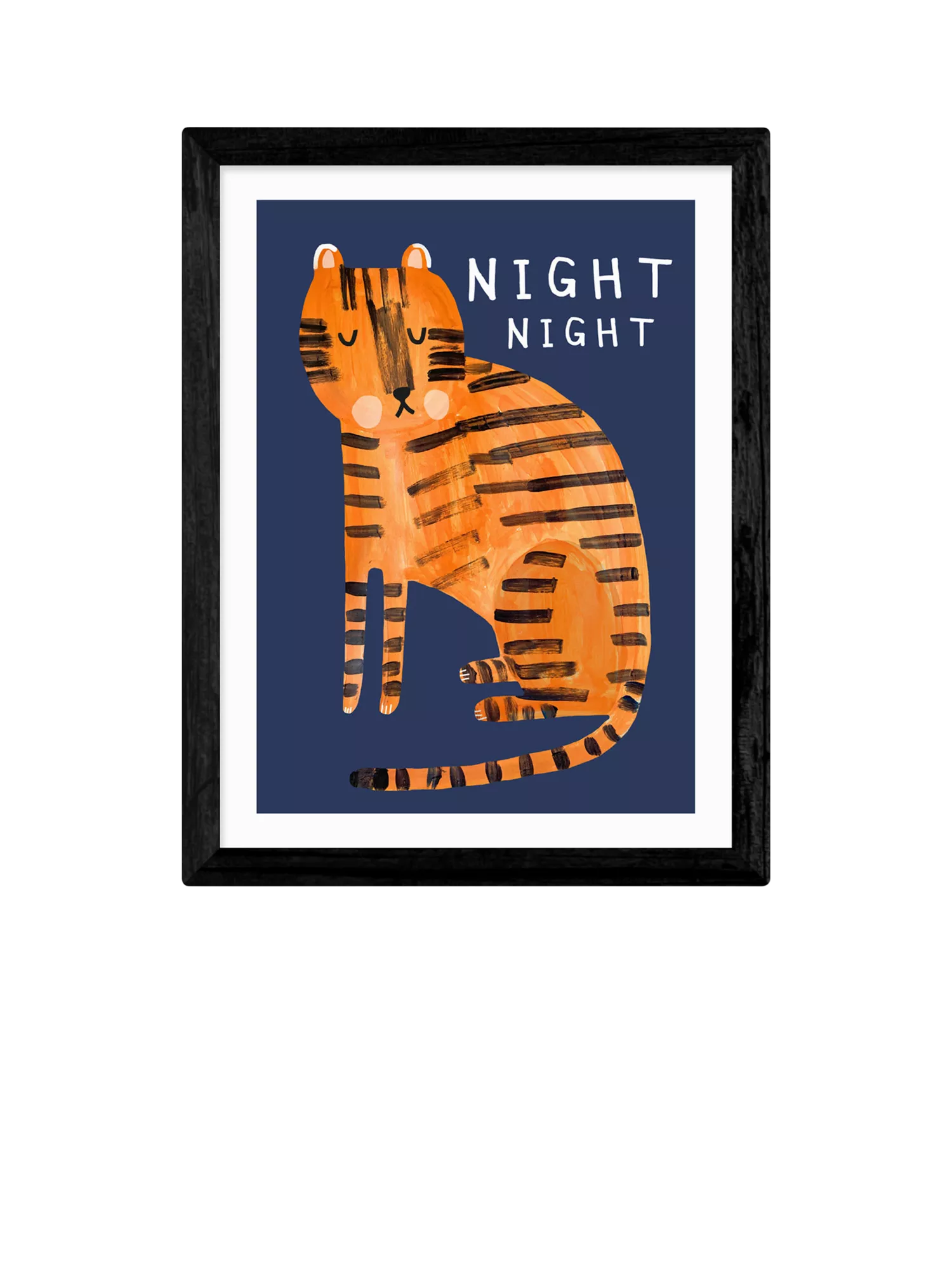 EAST END PRINTS Darcie Olley Night Night Tiger Framed Print Small