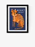 East End Prints Night Night Tiger framed print small, UK version