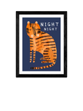 EAST END PRINTS Darcie Olley Night Night Tiger Framed Print Small