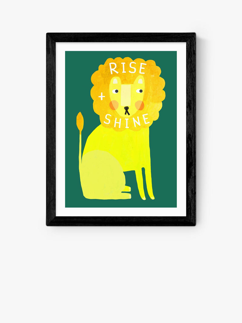 EAST END PRINTS lion framed print by Darcie Olley 33x28cm, UK version