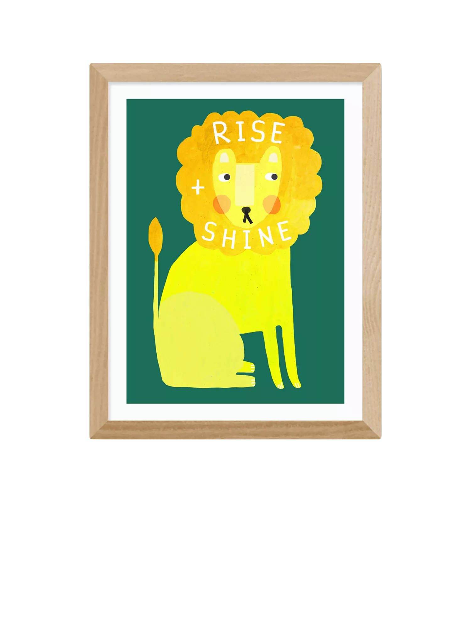 EAST END PRINTS lion framed print by Darcie Olley 33x28cm, UK version