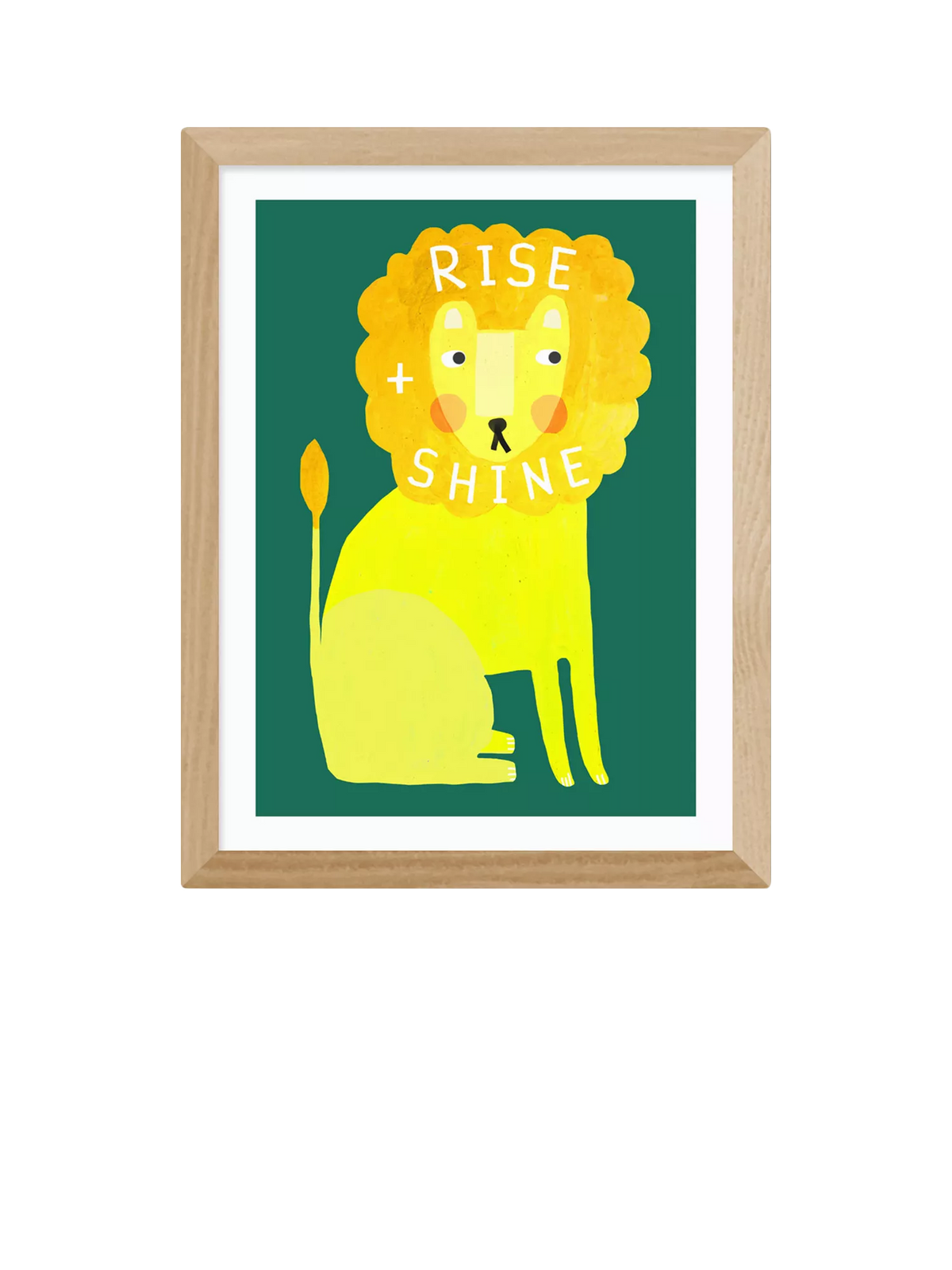 EAST END PRINTS lion framed print by Darcie Olley 33x28cm, UK version