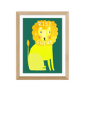 EAST END PRINTS lion framed print by Darcie Olley 33x28cm, UK version