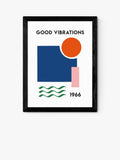 East End Prints Fan Club Good Vibrations framed print small (British brand)
