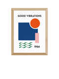 East End Prints Fan Club Good Vibrations framed print small (British brand)