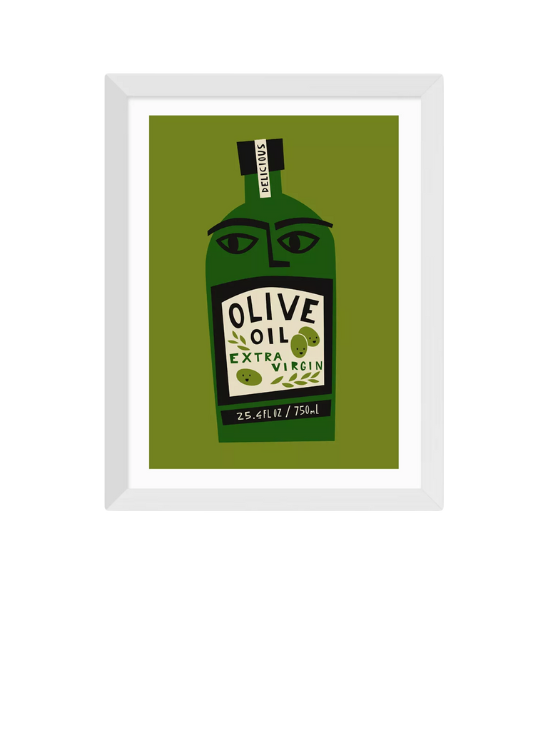 EAST END PRINTS Fox & Velvet 'Olive Oil' Framed Print