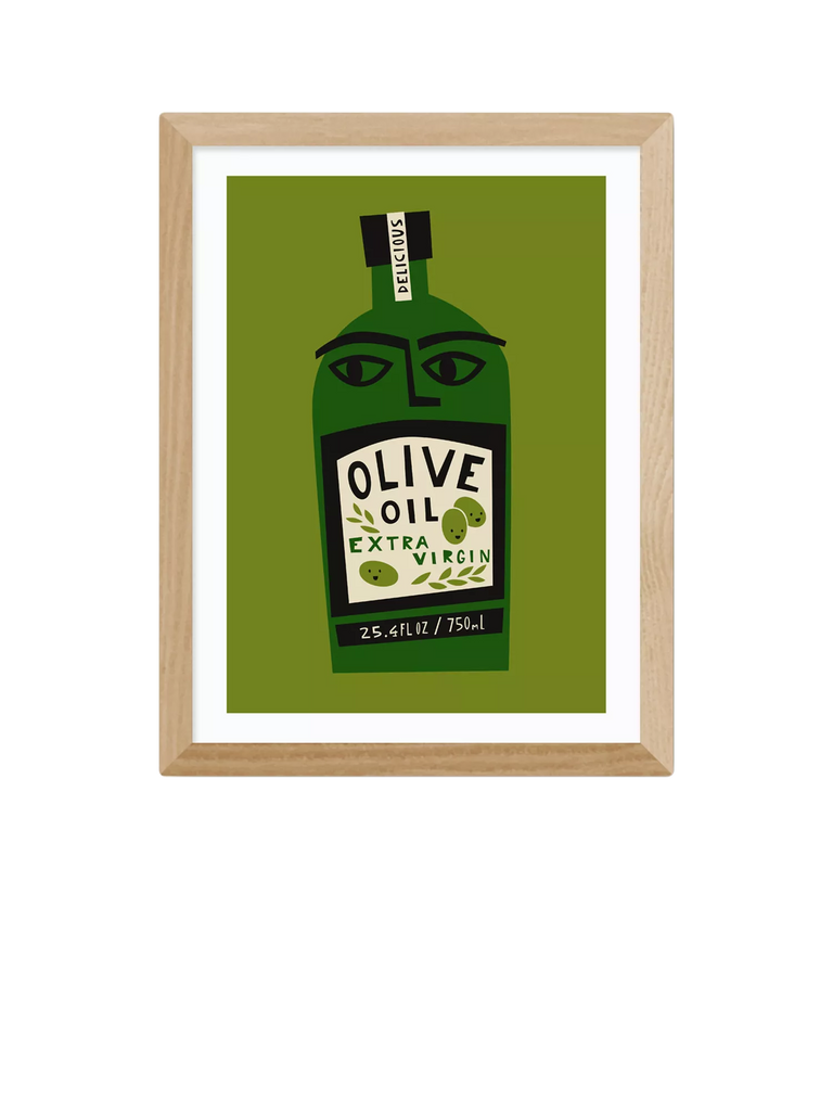 EAST END PRINTS Fox & Velvet 'Olive Oil' Framed Print