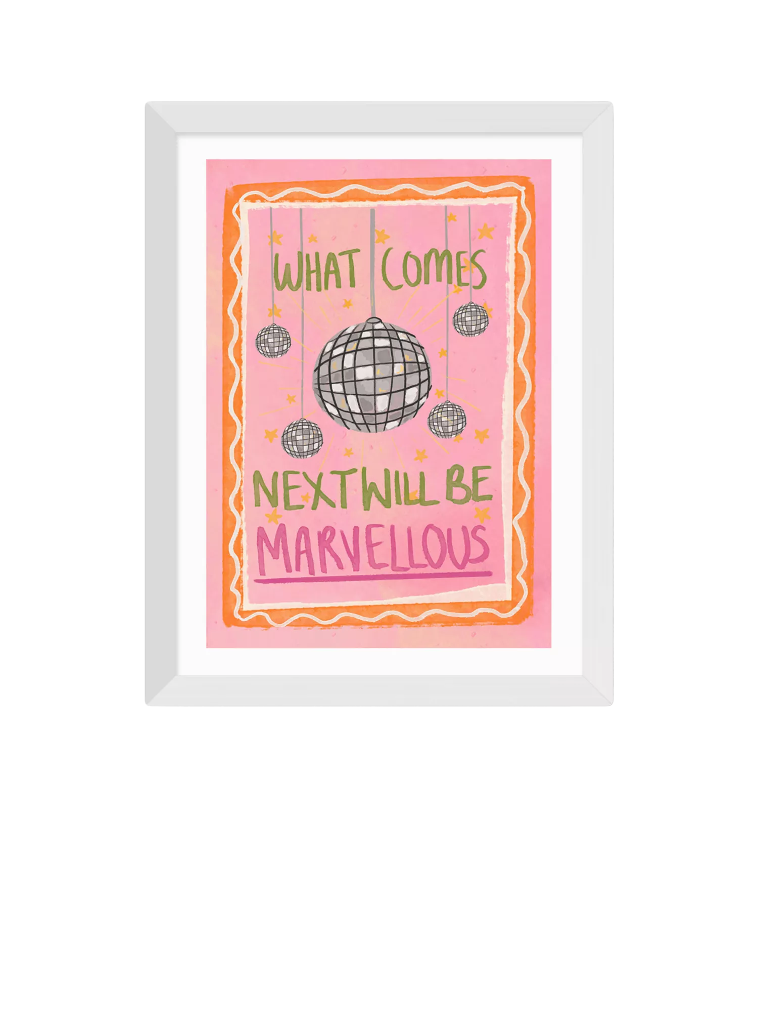 EAST END PRINTS Illustrated By Weezy 'What Comes Next Will Be Marvellous' Framed Print - Small