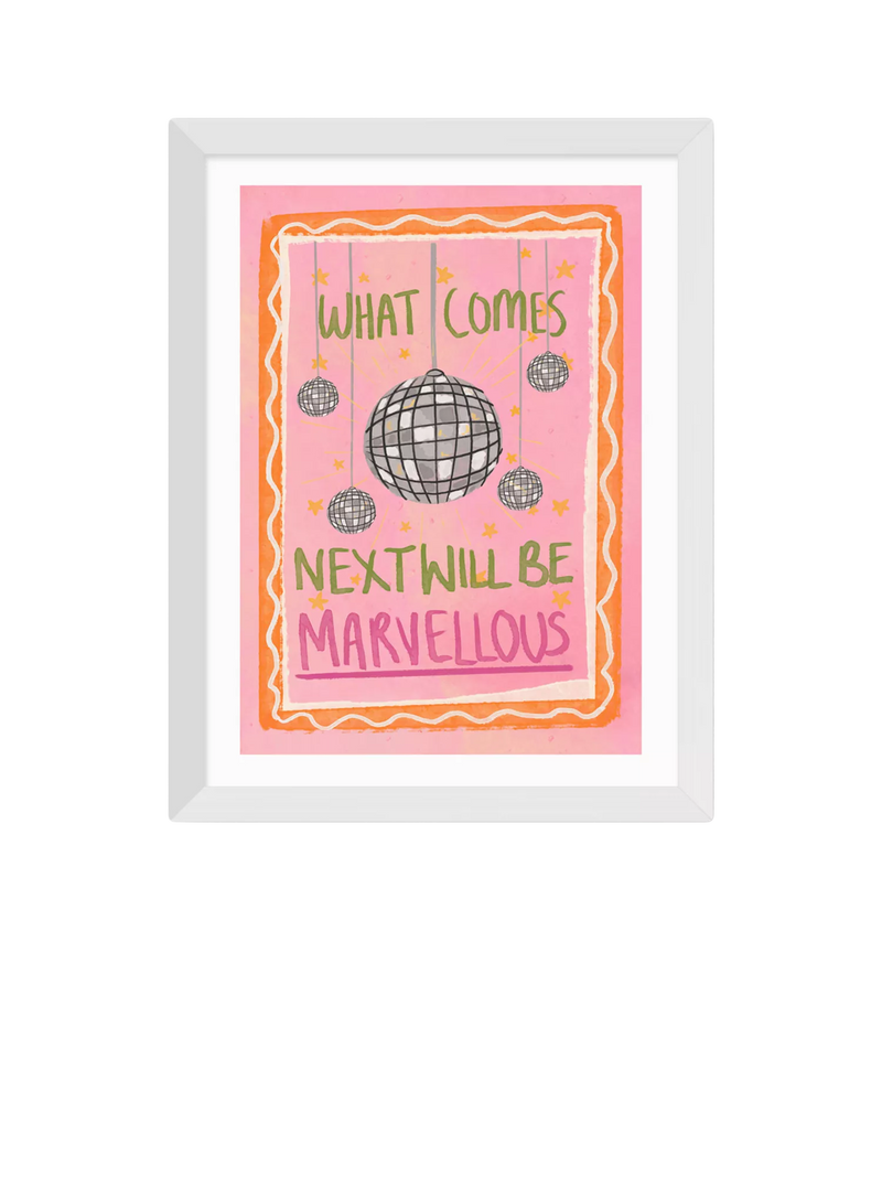 EAST END PRINTS Illustrated By Weezy 'What Comes Next Will Be Marvellous' Framed Print - Small