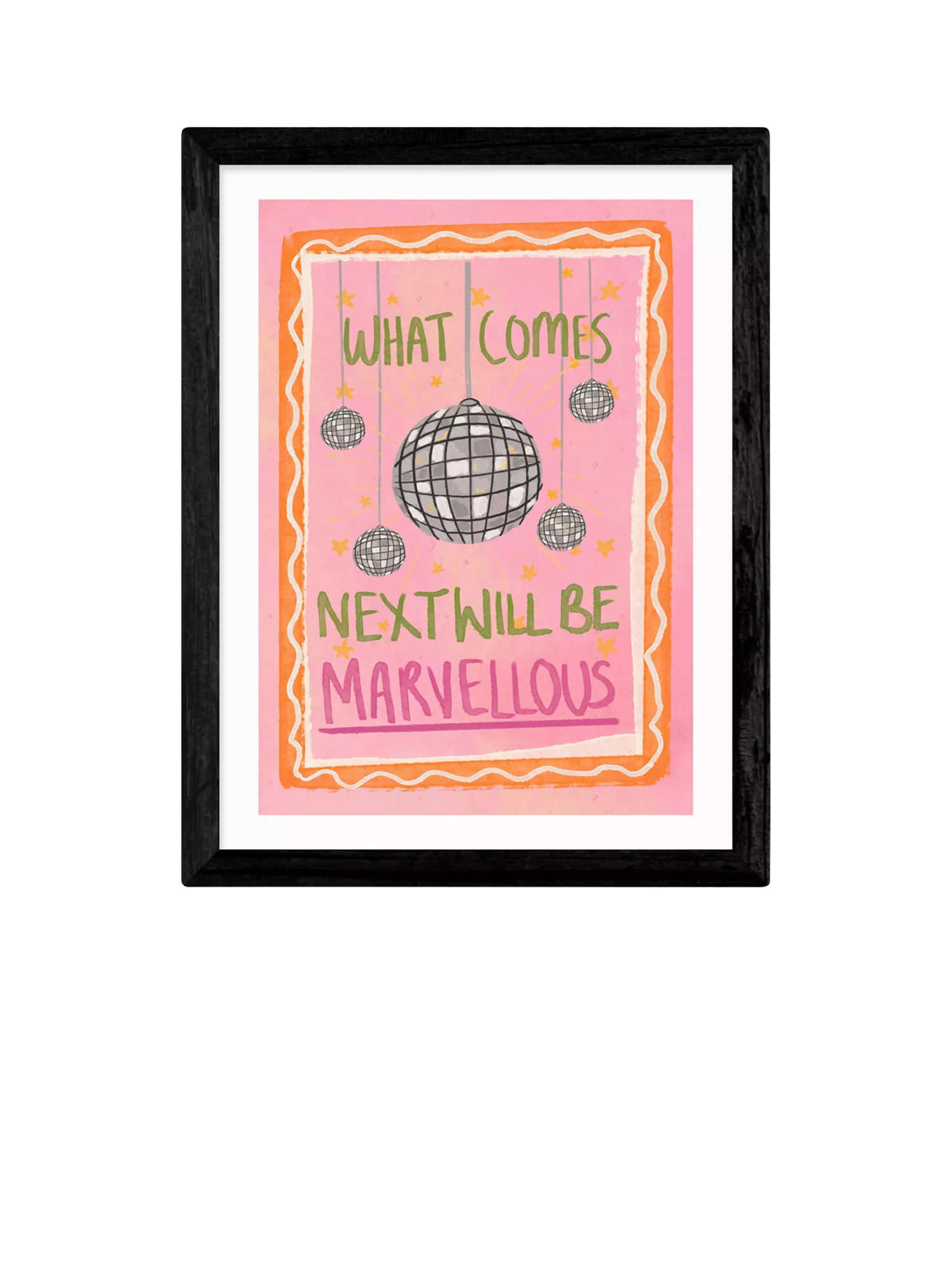 EAST END PRINTS Illustrated By Weezy 'What Comes Next Will Be Marvellous' Framed Print - Small