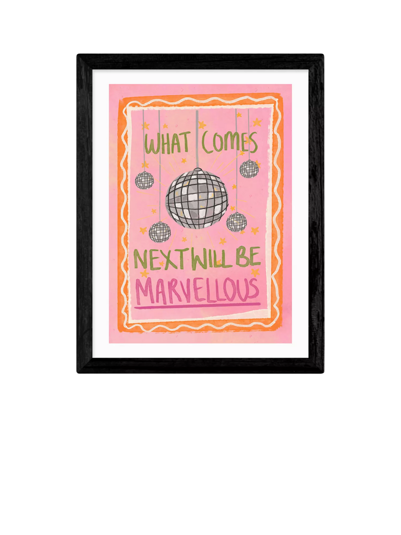 EAST END PRINTS Illustrated By Weezy 'What Comes Next Will Be Marvellous' Framed Print - Small