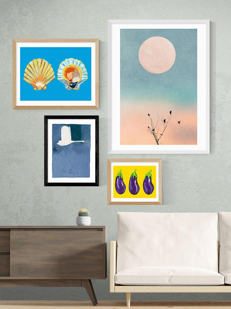 East End Prints Swan II framed art print, imported from the UK