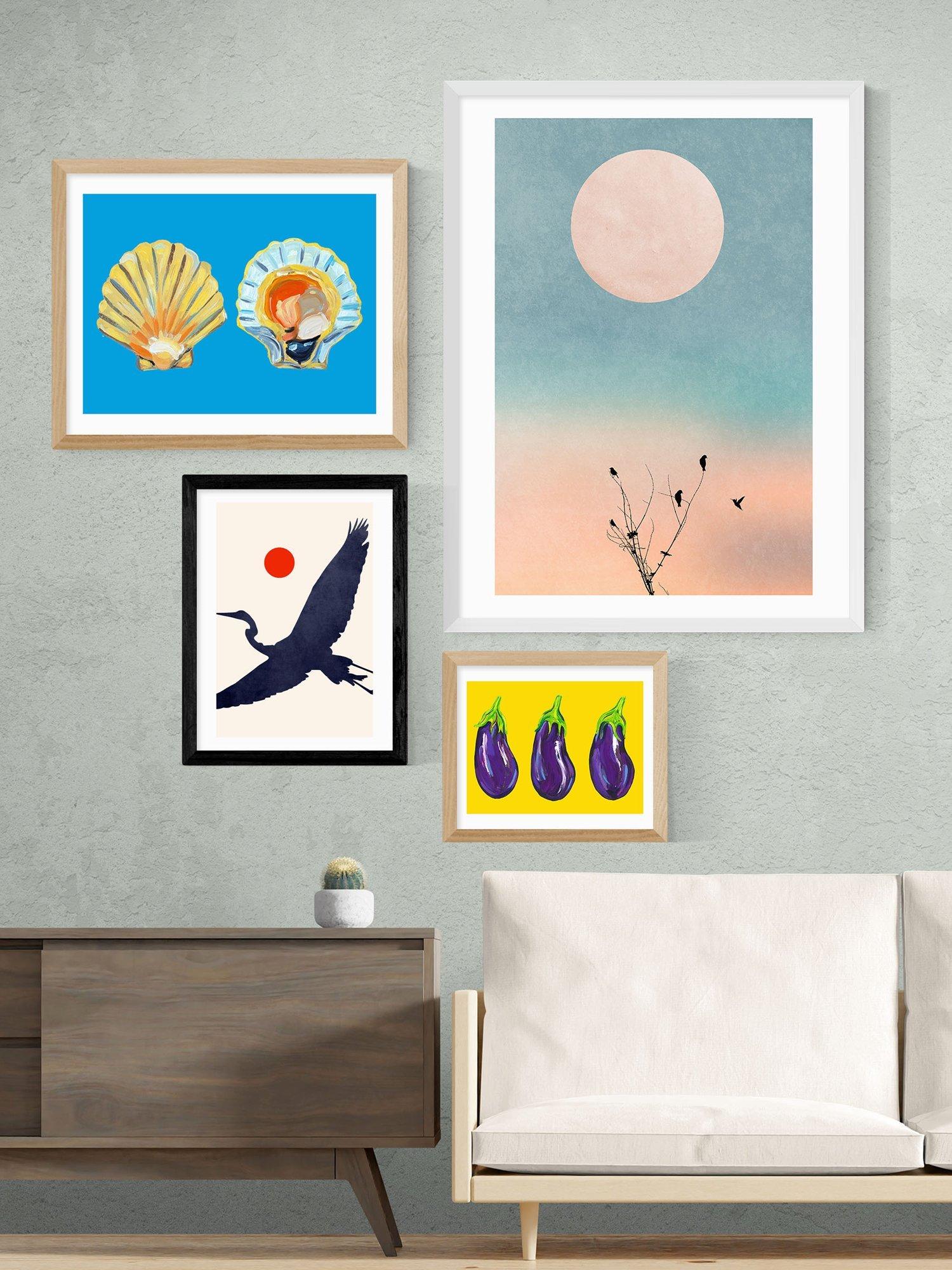 East End Prints Kubistika Crane framed art print (British brand)