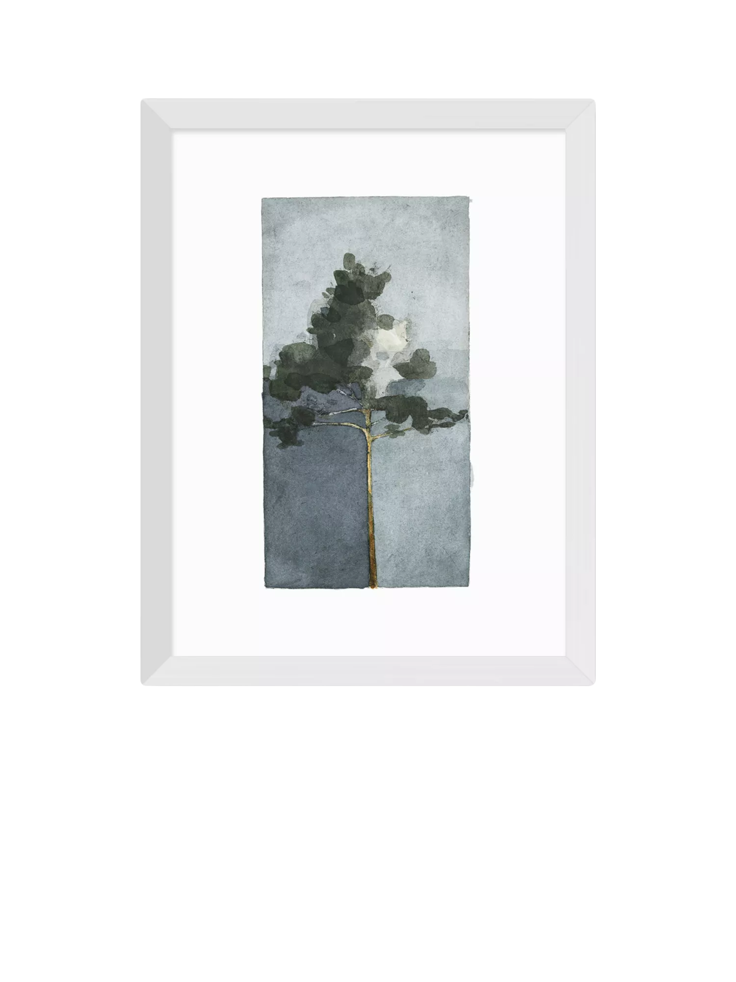 EAST END PRINTS Jörgen Hansson 'Pine II' Framed Print, White Frame, 43.4 x 33.4cm