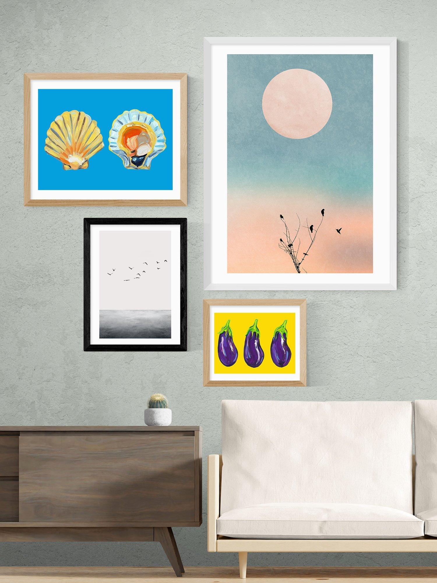 East End Prints Kubistika Ocean framed print - British product