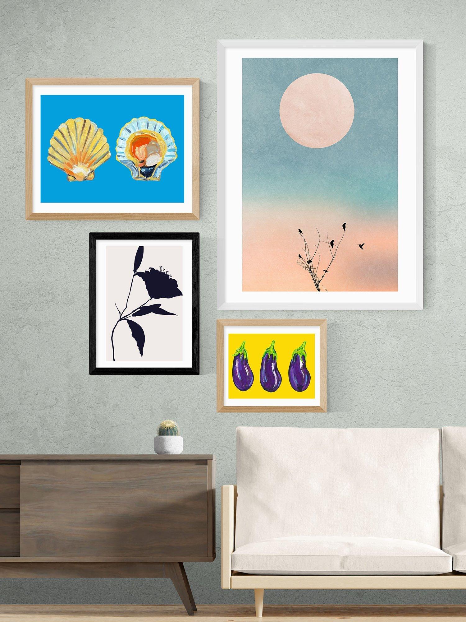 East End Prints Kubistika Nero I framed print, imported from the UK
