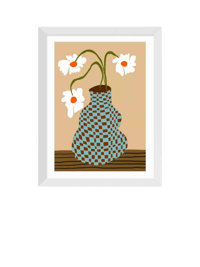 EAST END PRINTS Miho Art Studio Party Floral Pottery Framed Print, Small