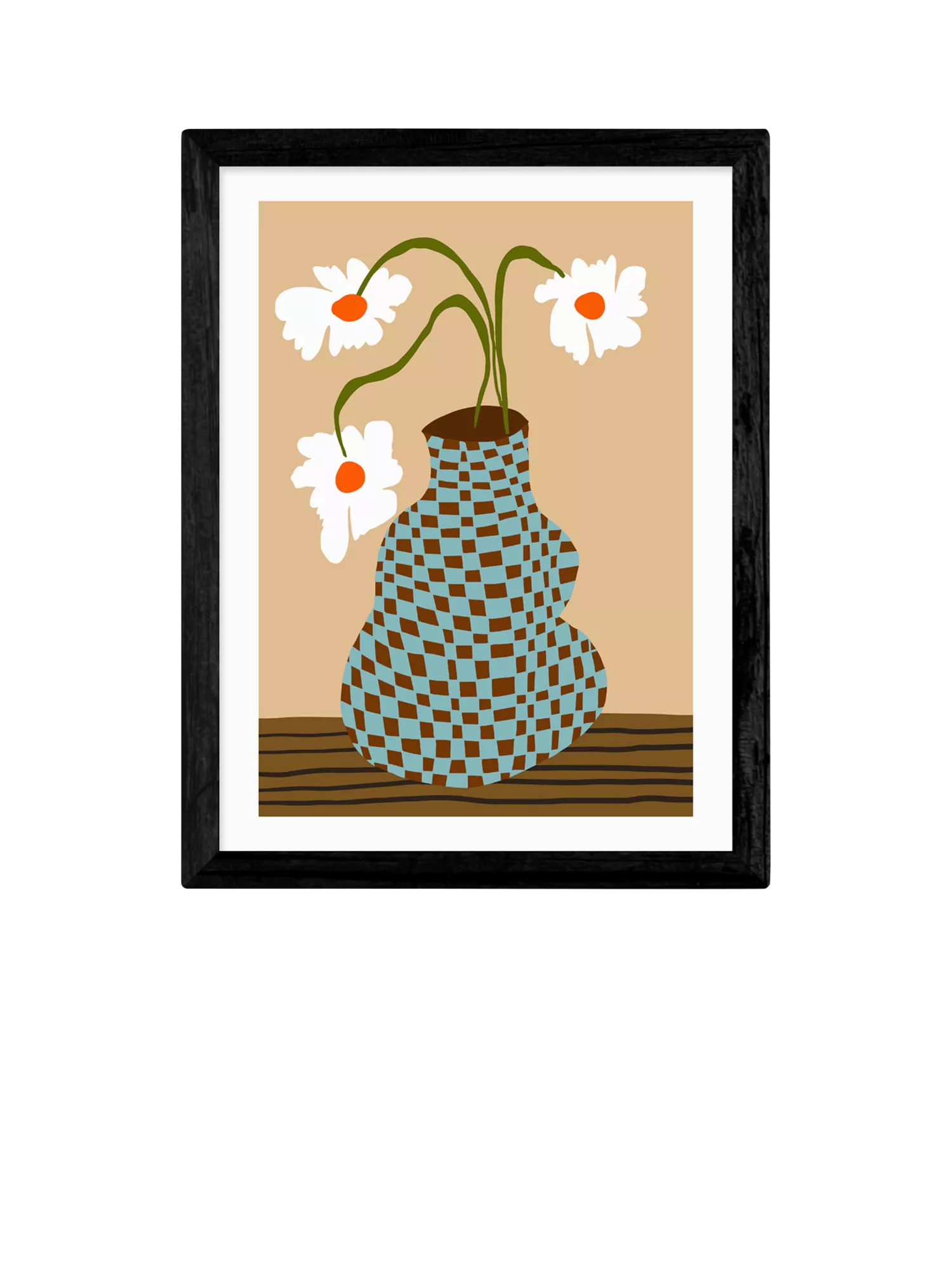 East End Prints Party Floral Pottery framed print small (British brand)
