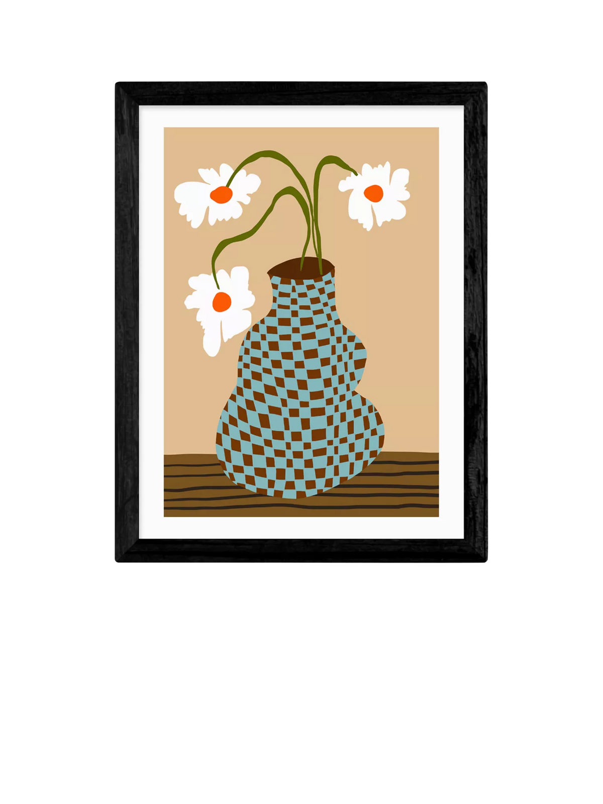 East End Prints Party Floral Pottery framed print small (British brand)