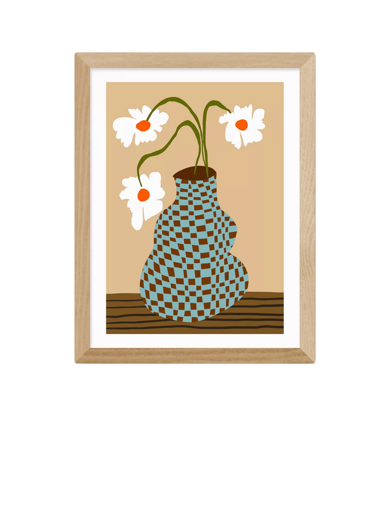 EAST END PRINTS Miho Art Studio Party Floral Pottery Framed Print, Small