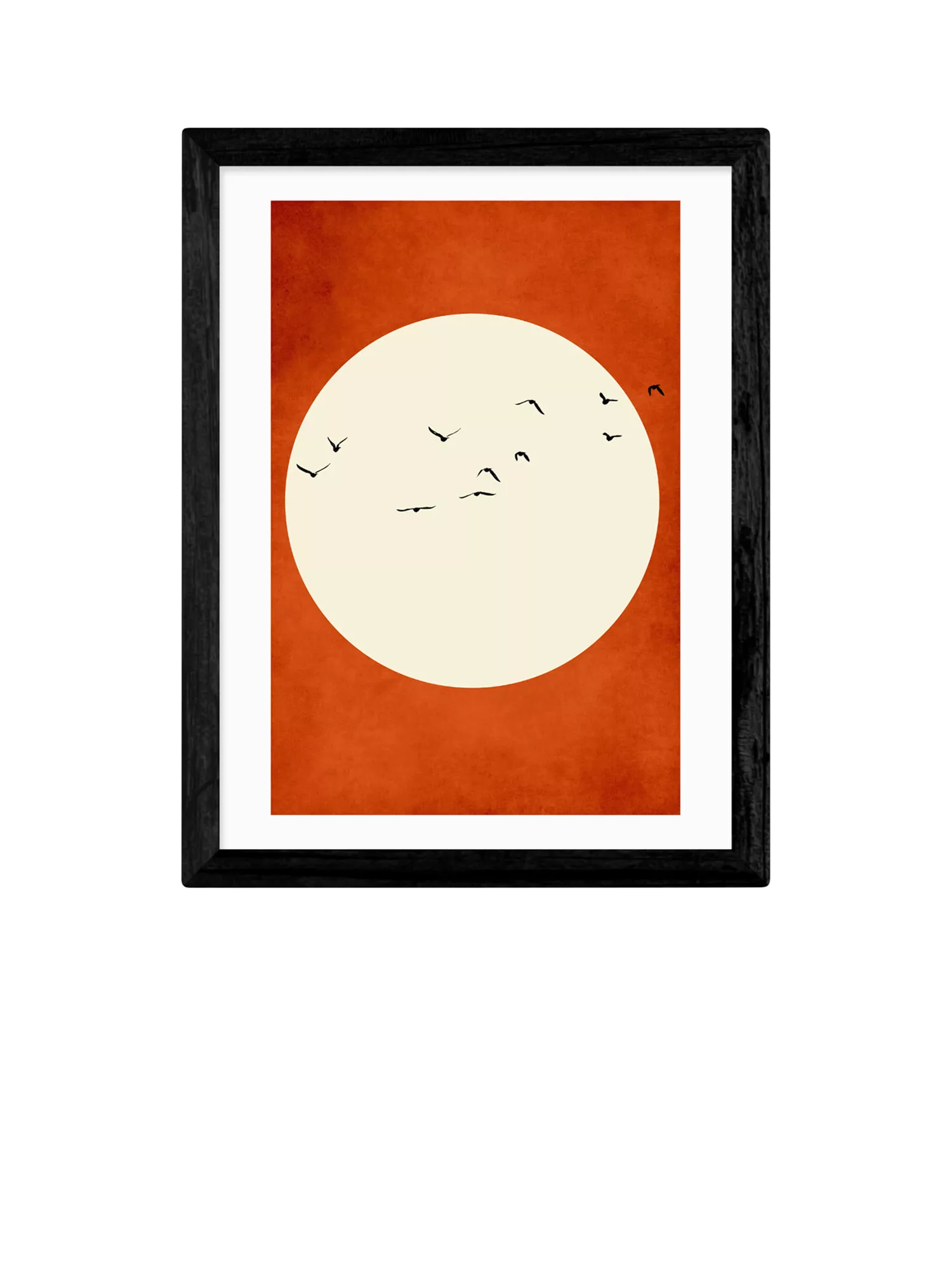 EAST END PRINTS Kubistika 'Warming Feelings' Framed Print - White Frame 43.4 x 33.4cm