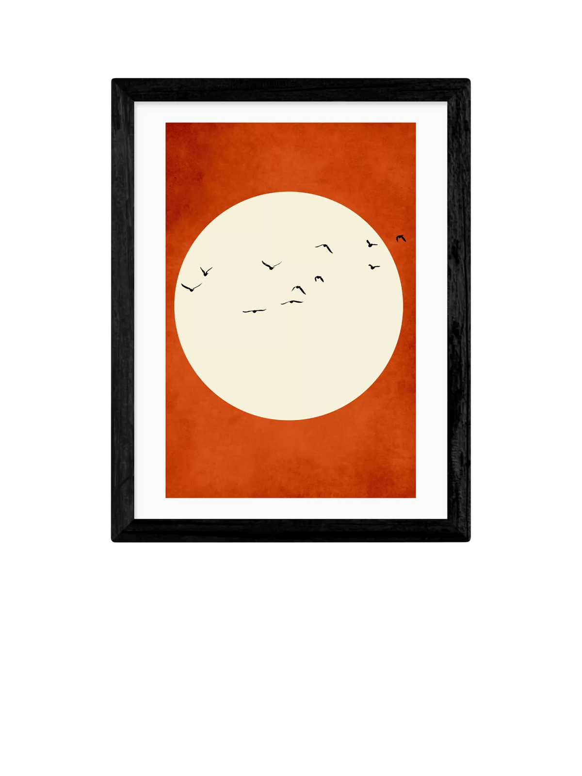 EAST END PRINTS Kubistika 'Warming Feelings' Framed Print - White Frame 43.4 x 33.4cm