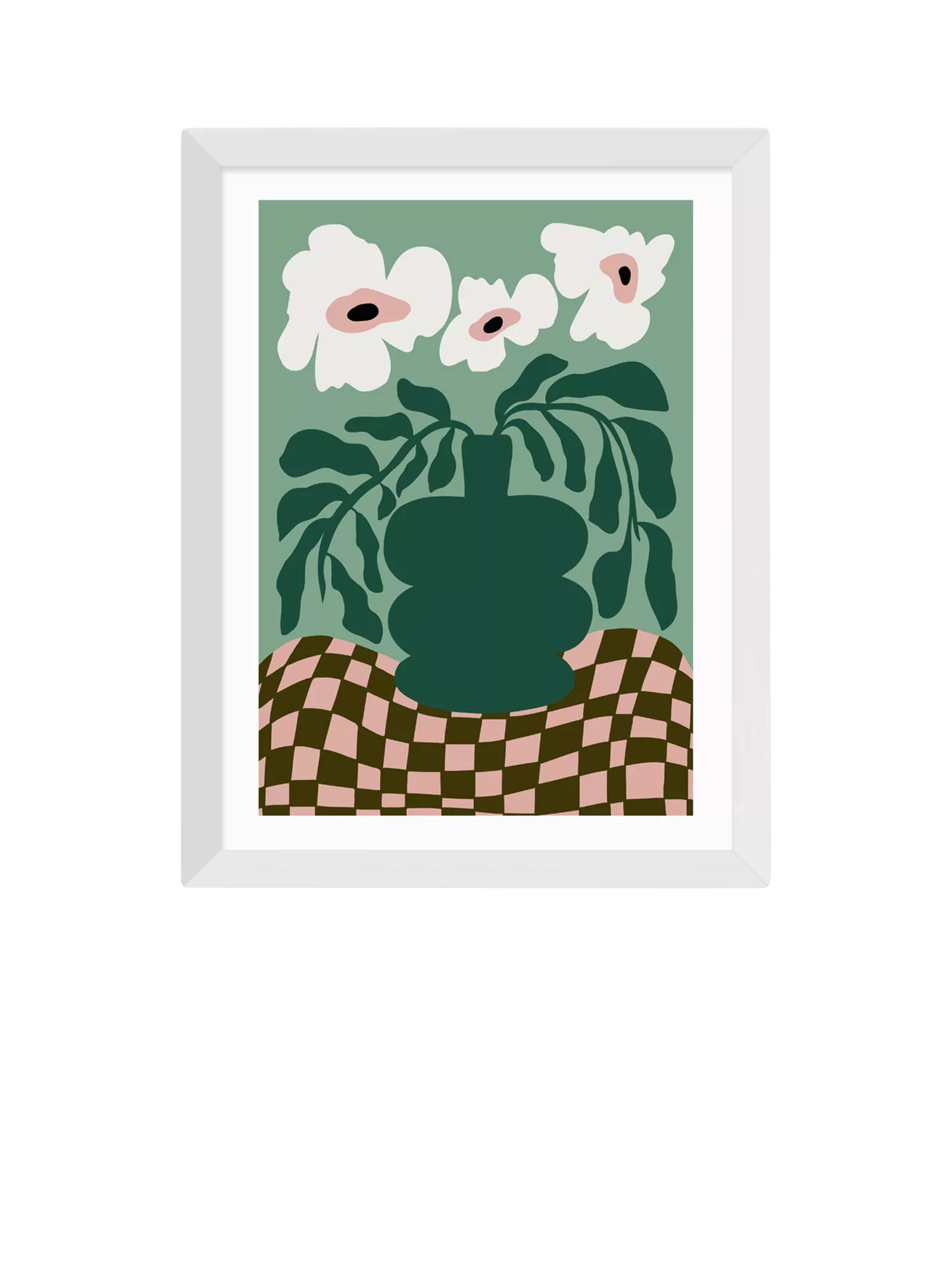 East End Prints Miho Art Studio Bold Blossom Pottery Framed Print Small