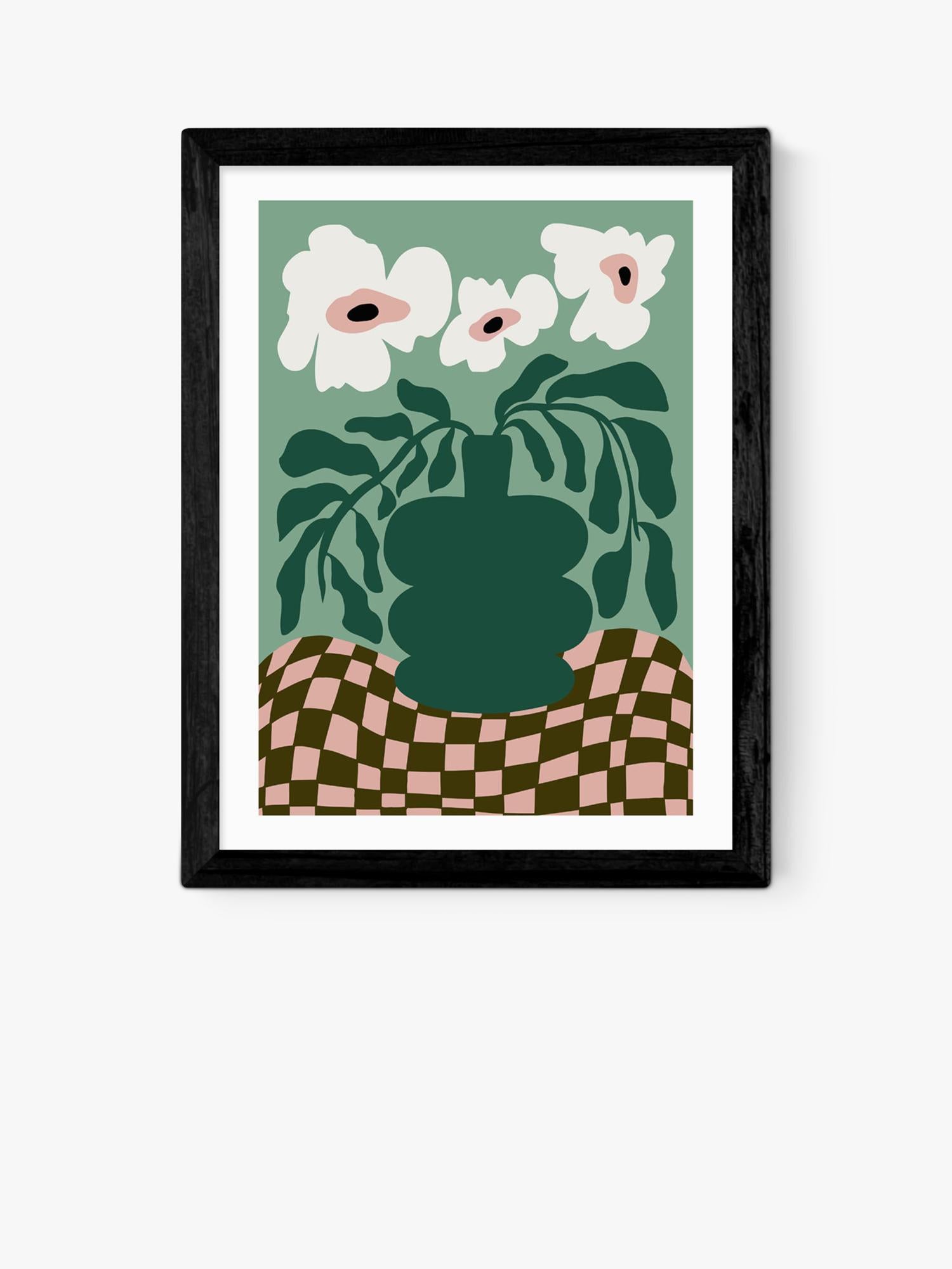 EAST END PRINTS Bold Blossom Pottery framed print small, UK version