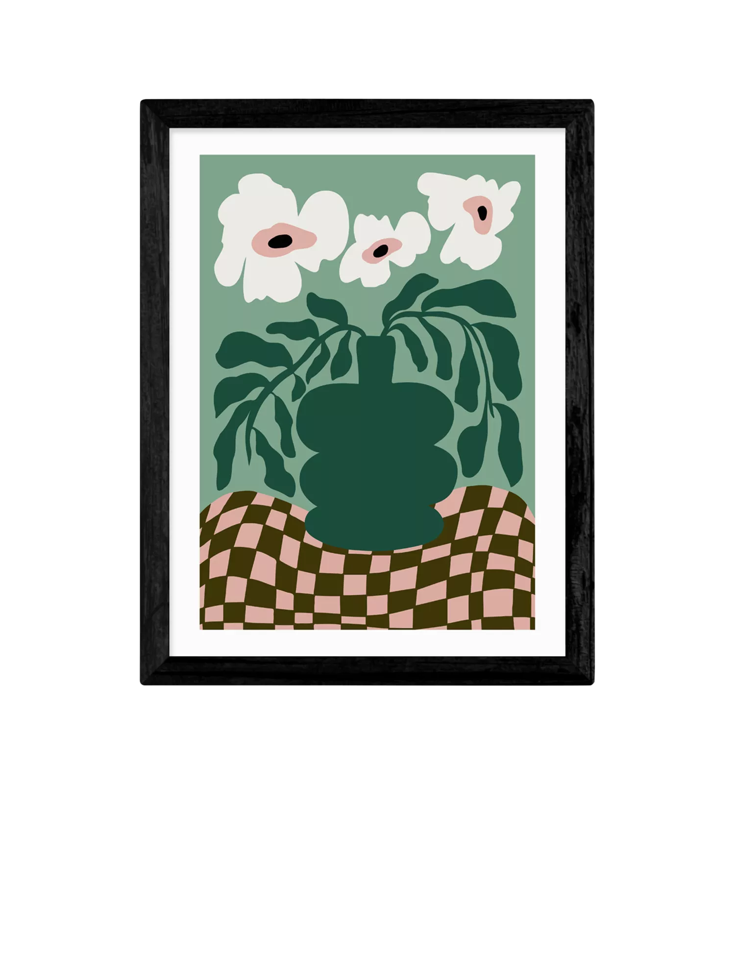 East End Prints Miho Art Studio Bold Blossom Pottery Framed Print Small