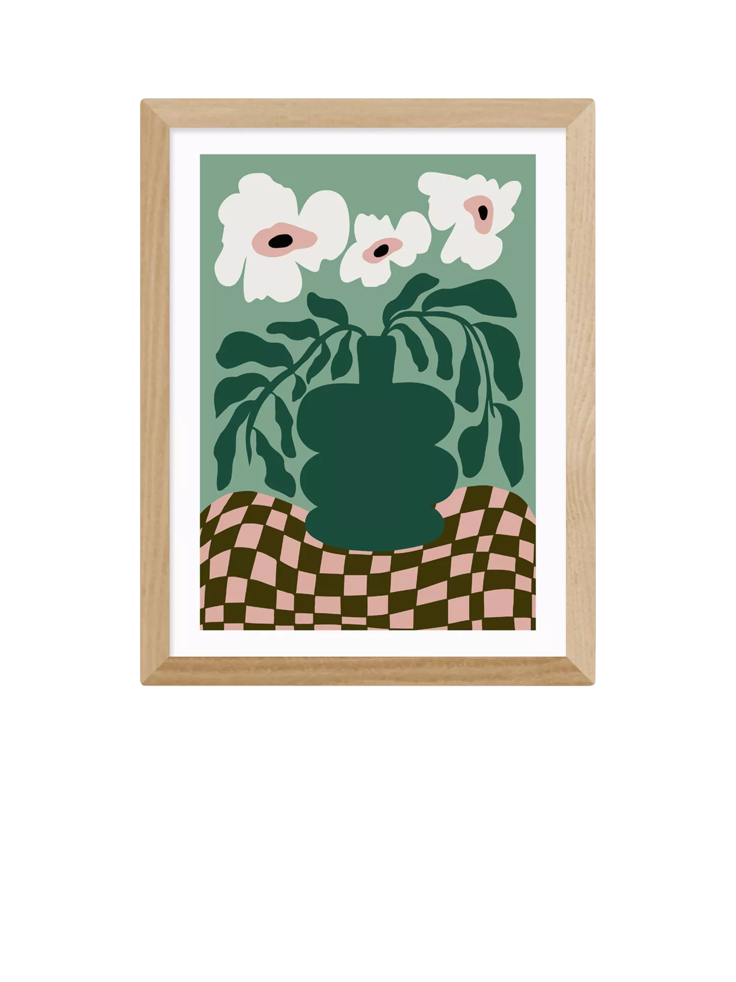 EAST END PRINTS Bold Blossom Pottery framed print small, UK version