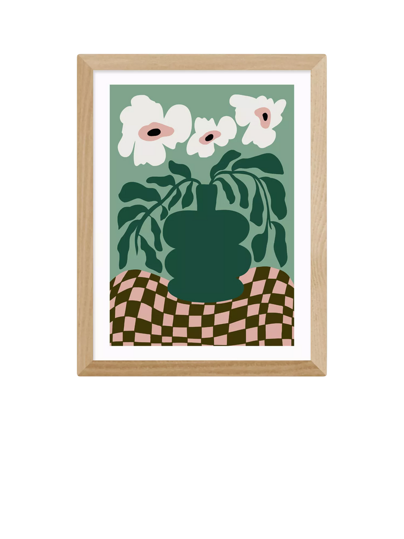 EAST END PRINTS Bold Blossom Pottery framed print small, UK version