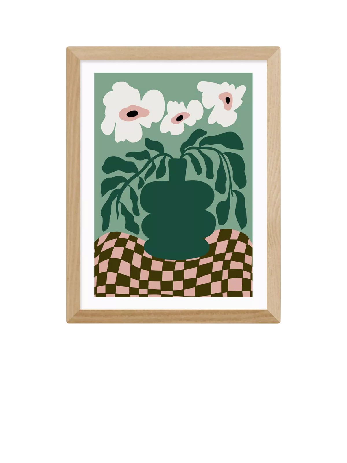 EAST END PRINTS Bold Blossom Pottery framed print small, UK version