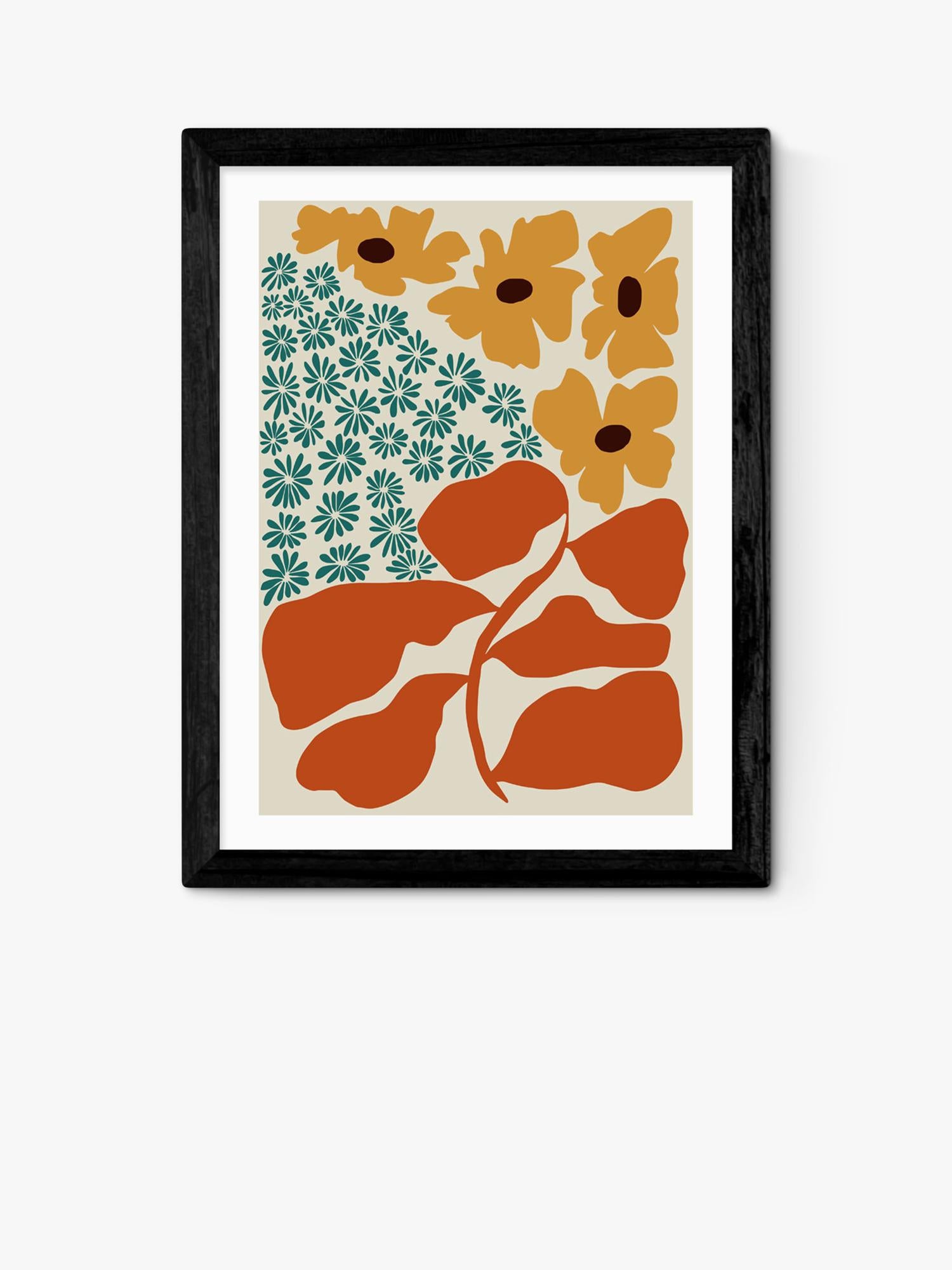 East End Prints Exotic Flower Garden framed print 33.4x28.4cm - British product