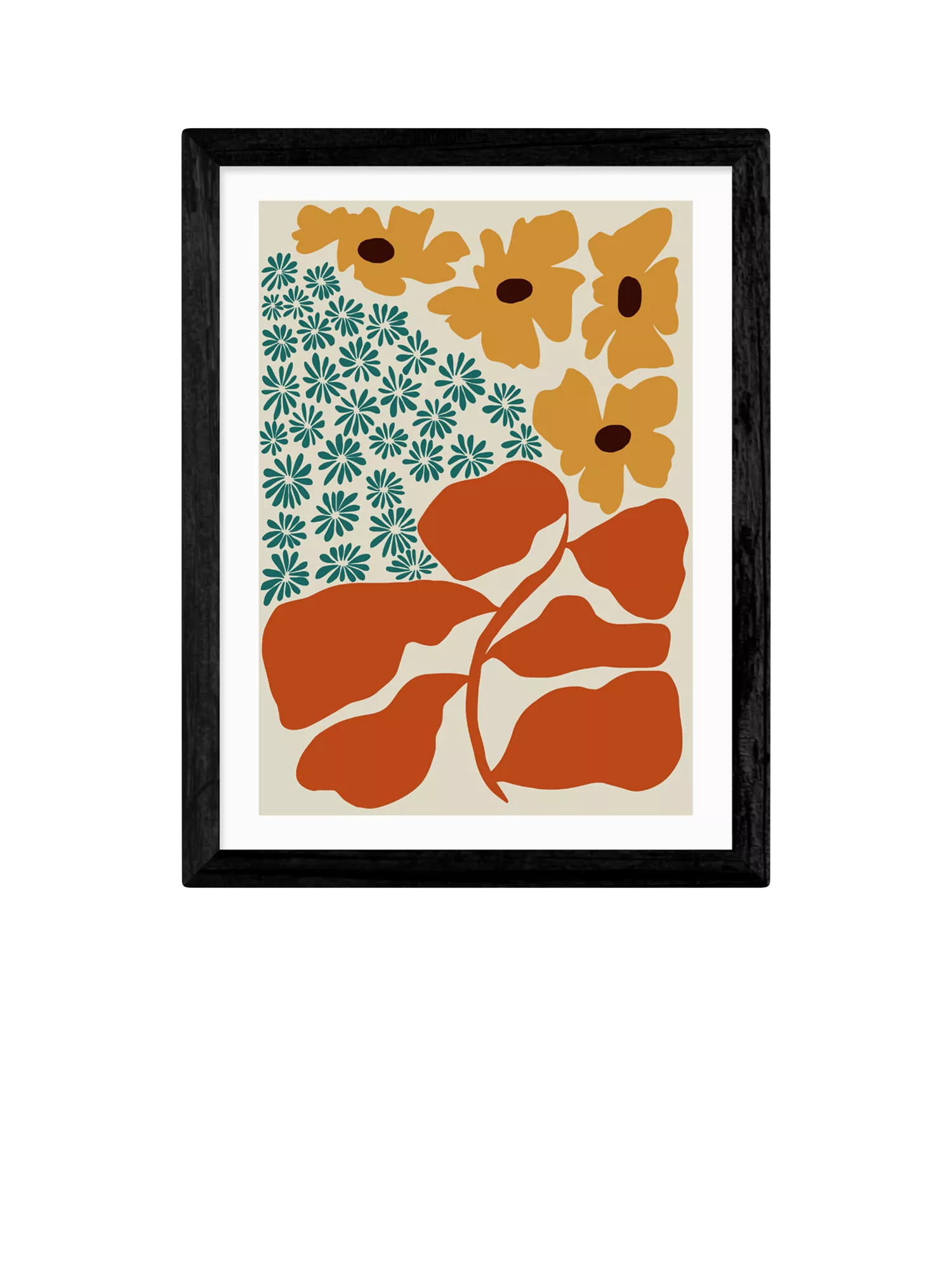 East End Prints Exotic Flower Garden framed print 33.4x28.4cm - British product