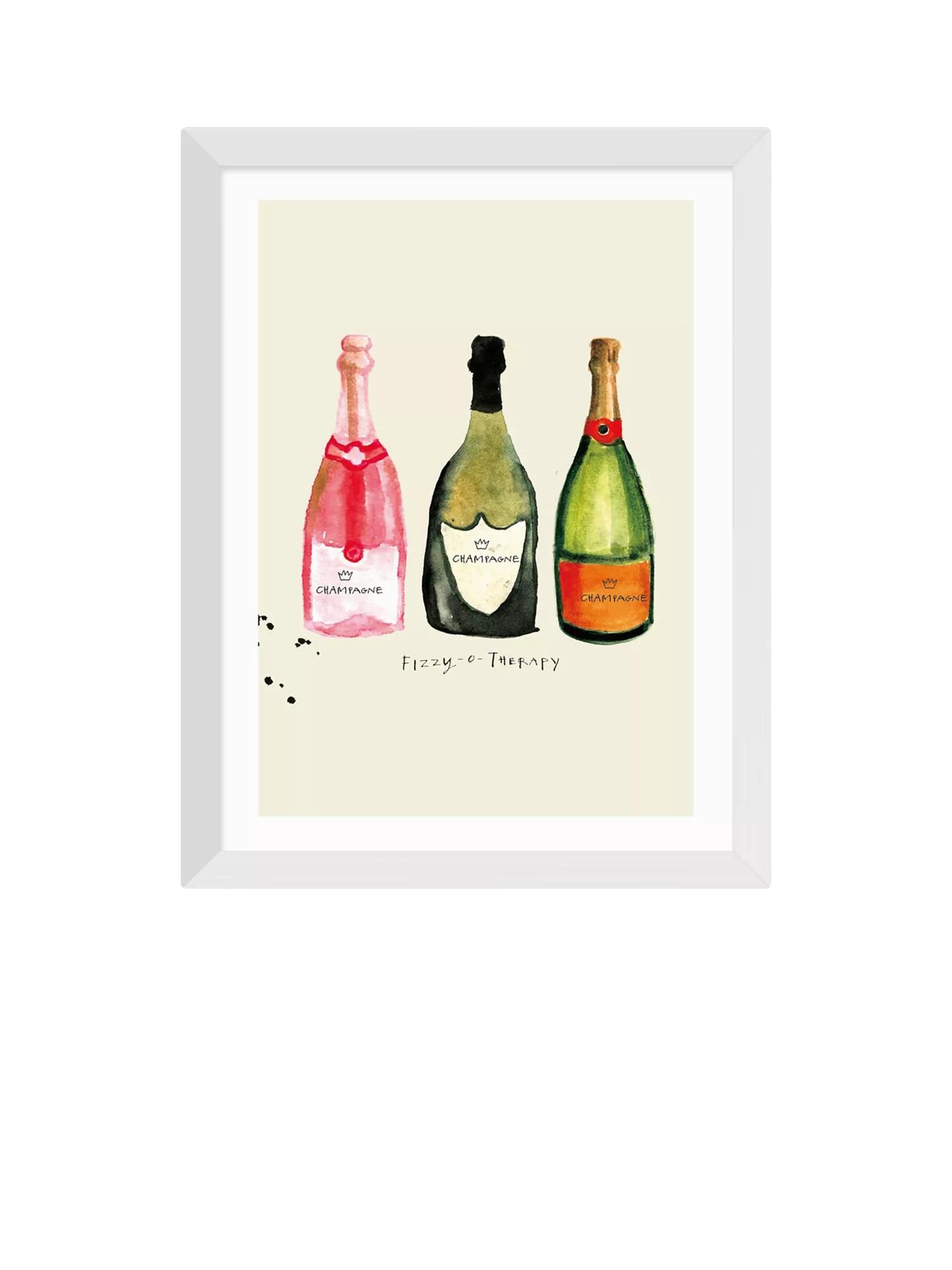 East End Prints Poet and Painter Fizzy O Therapy framed print small - British product