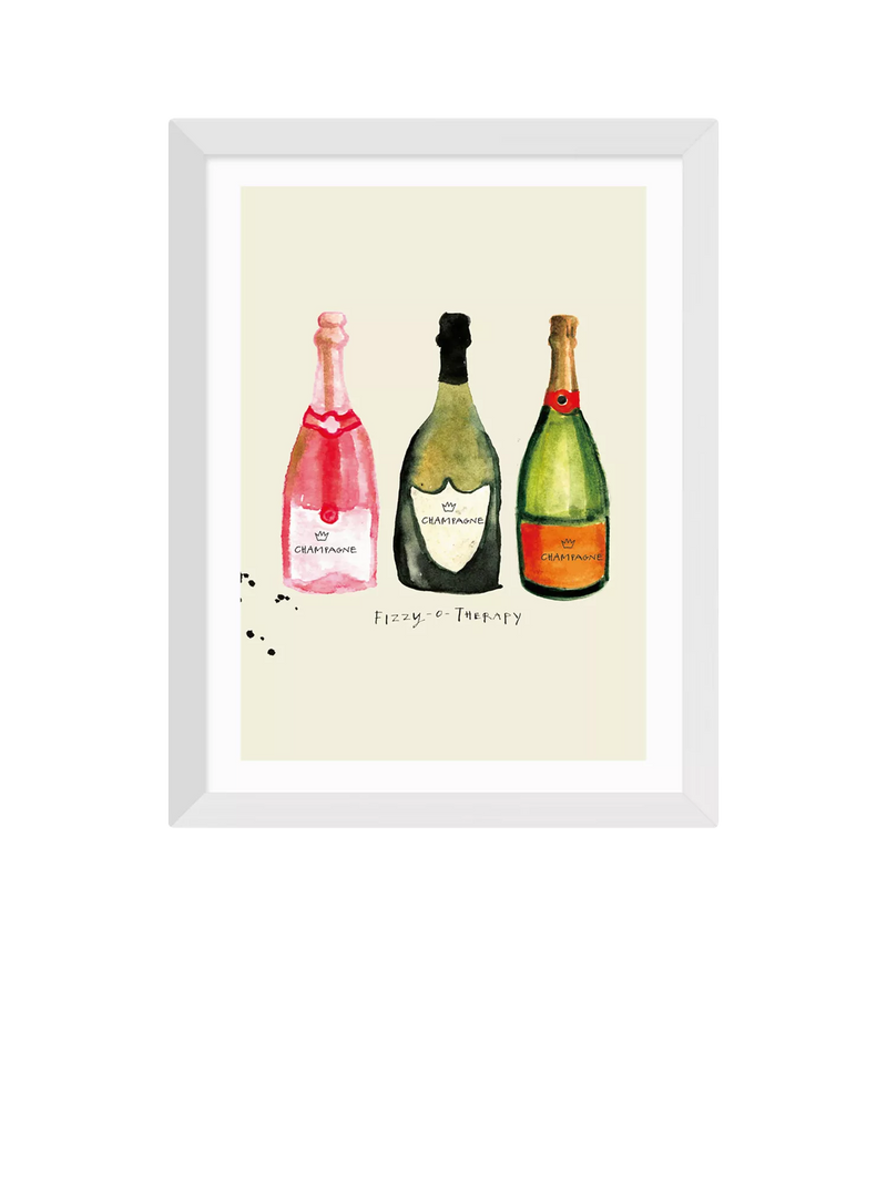 East End Prints Poet and Painter Fizzy O Therapy framed print small - British product