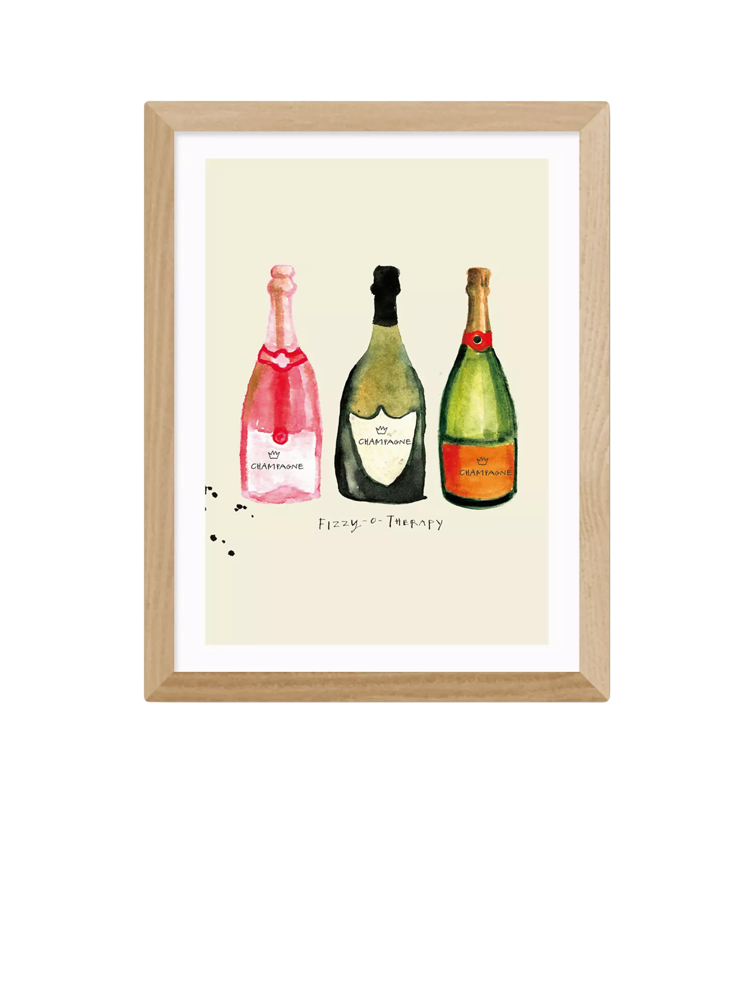 EAST END PRINTS Poet and Painter Fizzy O Therapy Framed Print Small