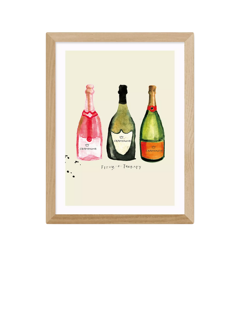 EAST END PRINTS Poet and Painter Fizzy O Therapy Framed Print Small