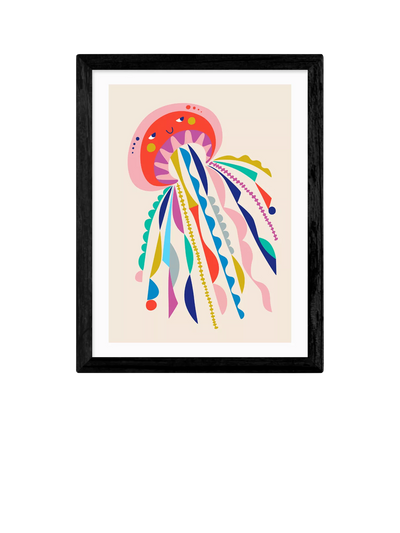 John Lewis EAST END PRINTS Rachel Lee 'Jellyfish' Framed Print Small- Buy online at McGrocer
