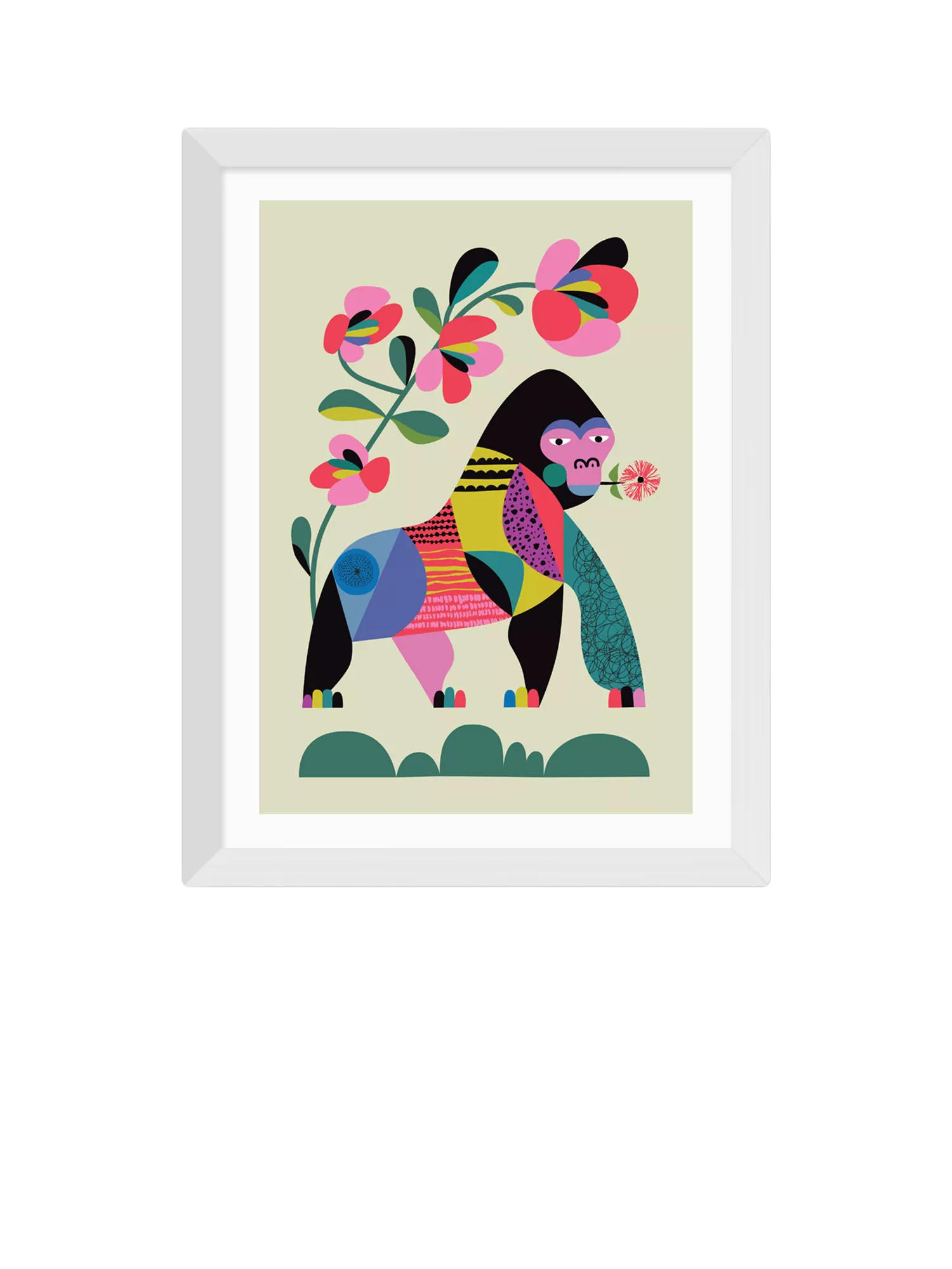 EAST END PRINTS Rachel Lee 'Gorilla' Framed Print