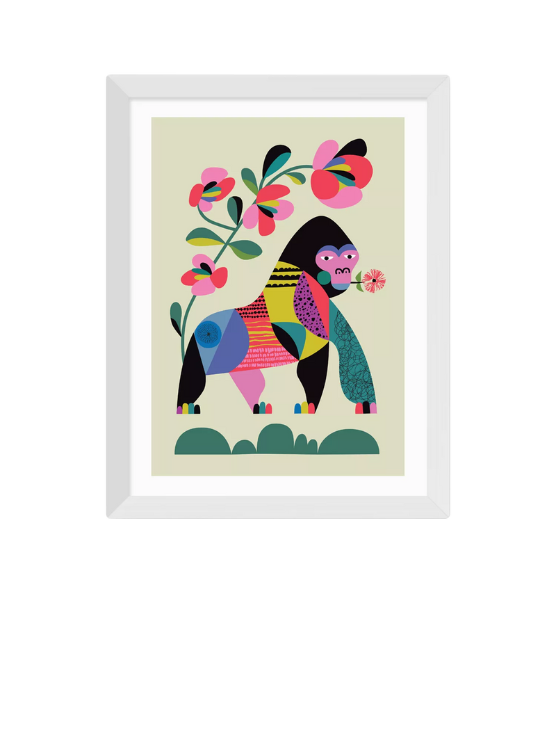 EAST END PRINTS Rachel Lee 'Gorilla' Framed Print