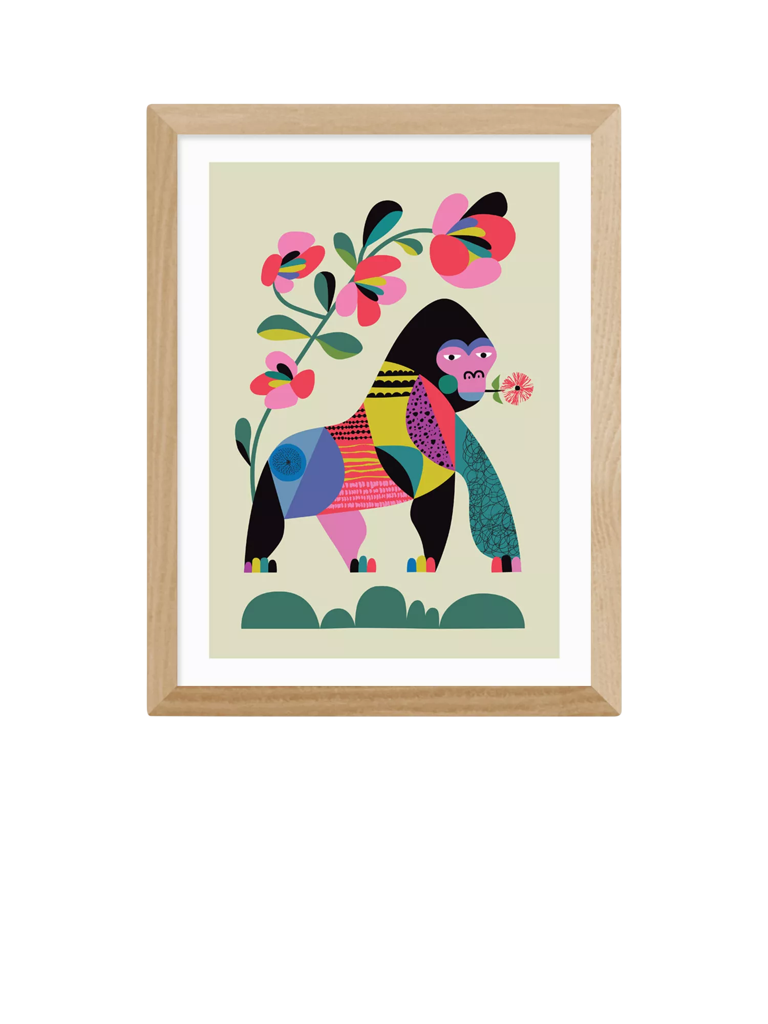 EAST END PRINTS Rachel Lee gorilla framed print, UK version