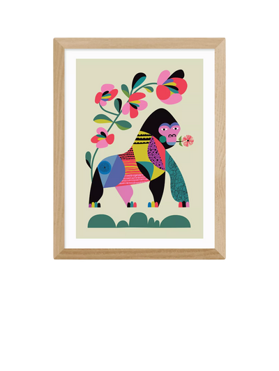John Lewis EAST END PRINTS Rachel Lee 'Gorilla' Framed Print- Buy online at McGrocer