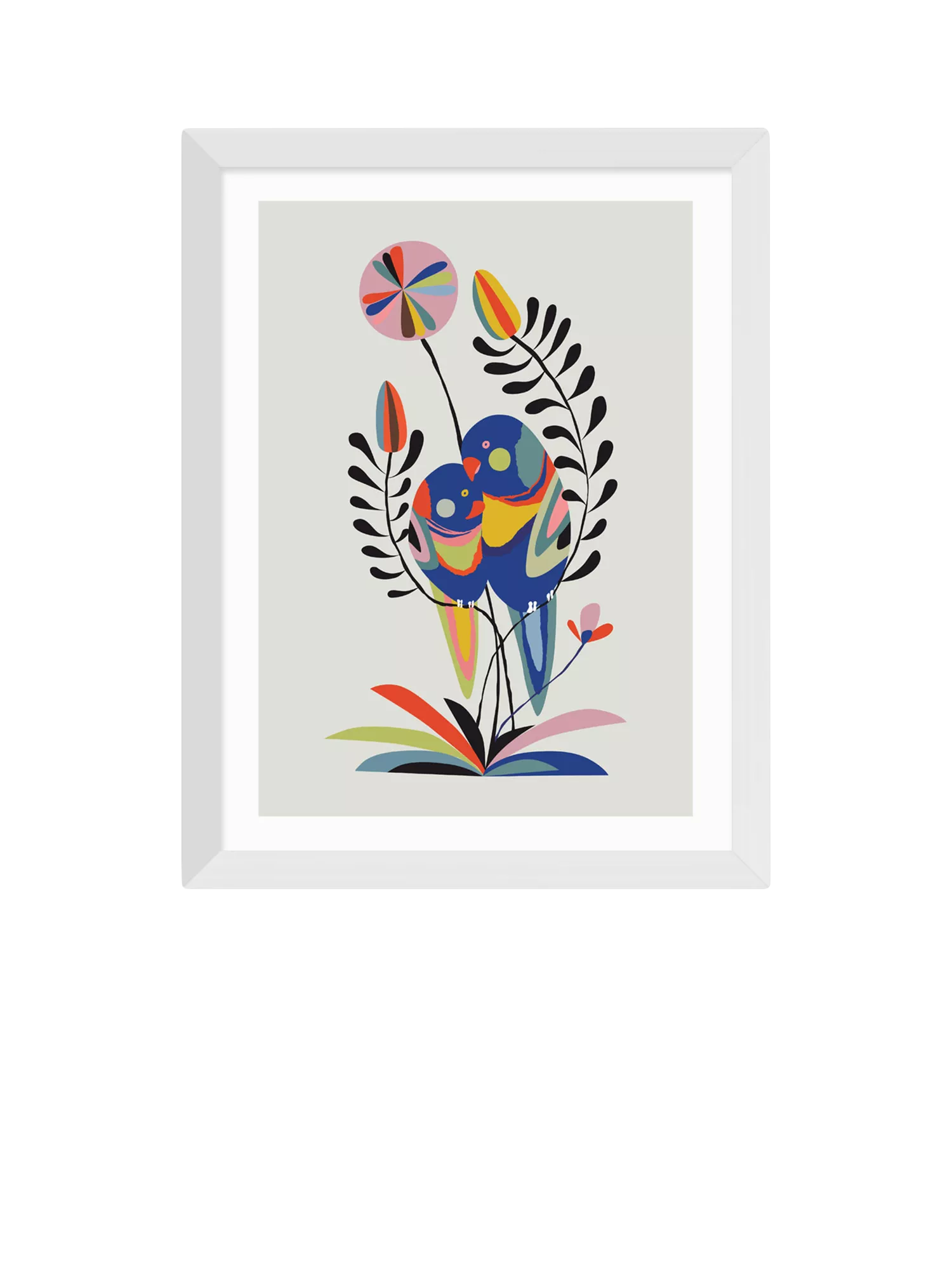 EAST END PRINTS Rainbow Lorikeets framed print small - British product